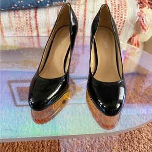Nine West Black Patent Pointed-Toe Pumps